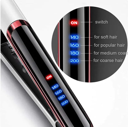 2-in-1 LED Display Hair Straightener & Curling Iron